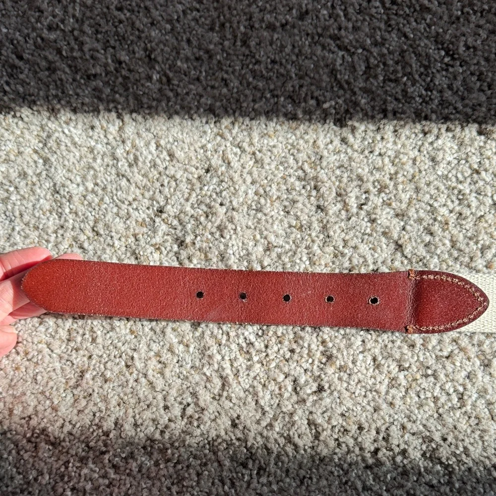 Crewcuts Kids Belt Cream with Red & Green Truck Design